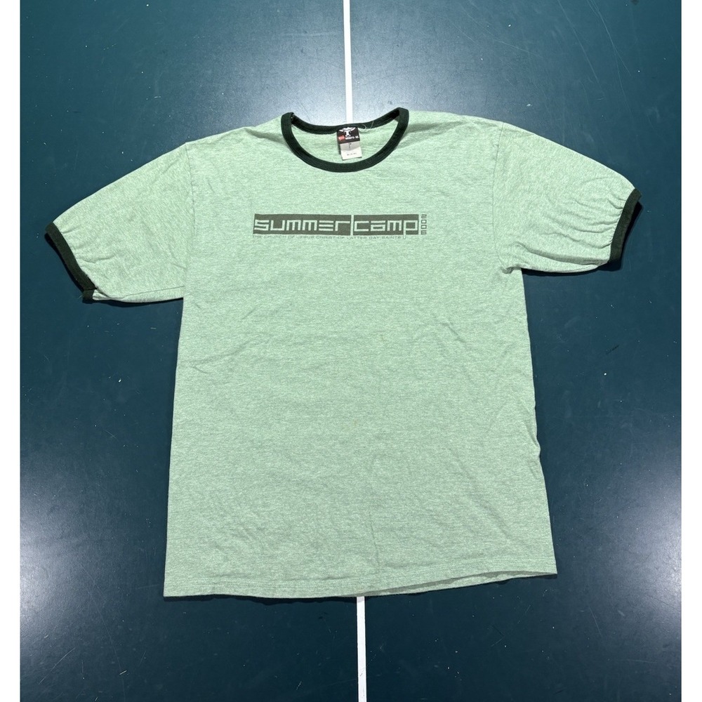 Vintage Mormon Church of Jesus Christ Latter-Day Saints Ringer Tee Shirt Medium